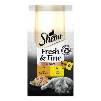 Multipack Sheba Fresh & Fijne vershoudzakjes 6 x 50 g
