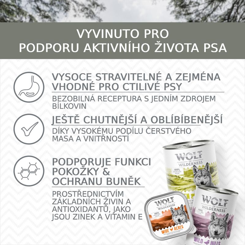 Wolf of Wilderness Adult 6 x 150 g vanička