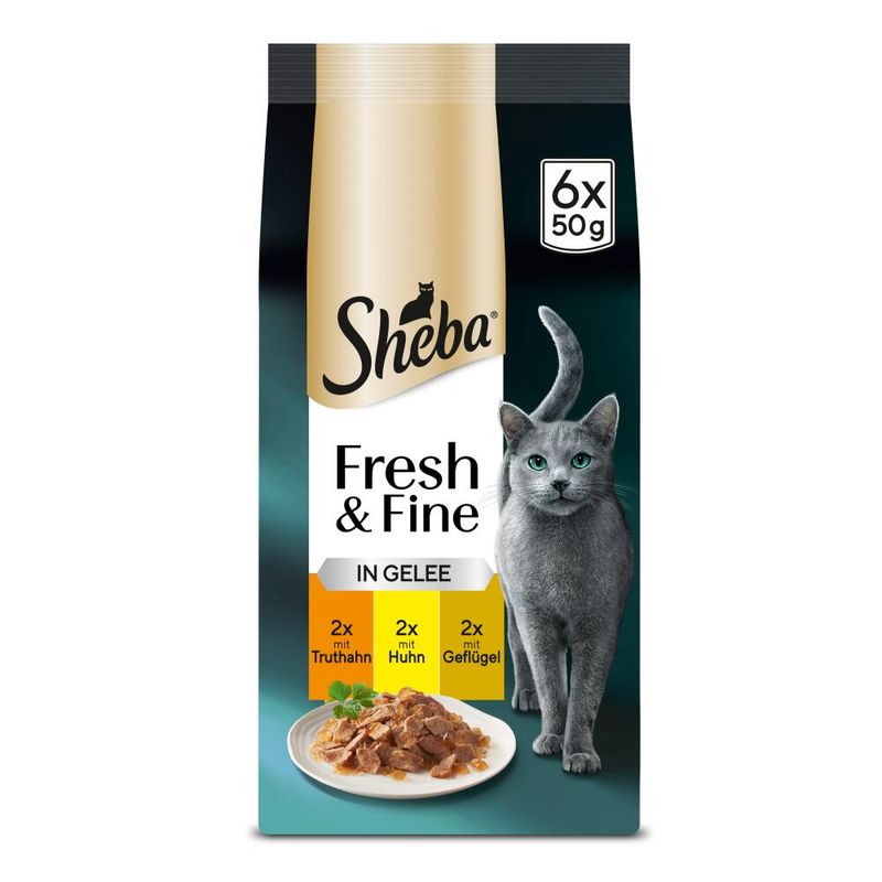 Multi pakiranje Sheba Fresh & Fine vrečke 6 x 50 g