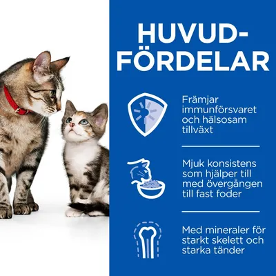 HUVUDFÖRDELAR: Främjar immunförsvaret och hälsosam tillväxt, mjuk konsistens som hjälper till med övergången till fast foder, med mineraler för starkt skelett och starka tänder.