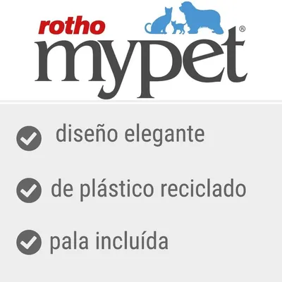 rotho mypet. Diseño elegante, de plástico reciclado, pala incluída.