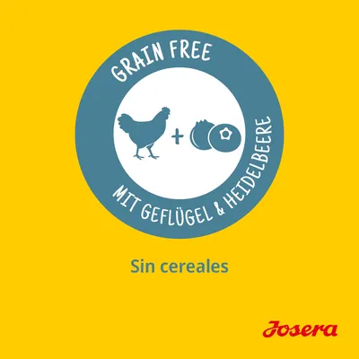 Grain Free, Mit Geflügel & Heidelbeere. Sin cereales. Josera.