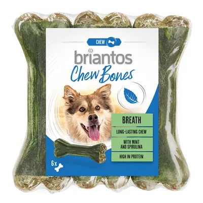 Briantos Chew Bones Breath con Menta e Spirulina Snack per cane