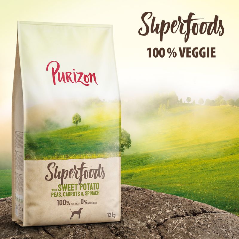 Purizon Superfoods Veggie baaatti, herne, porkkana & pinaatti