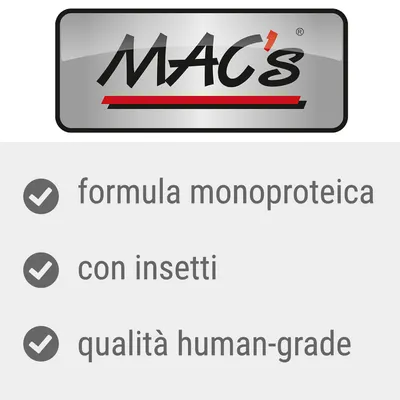 MAC's, formula monoproteica, con insetti, qualità human-grade