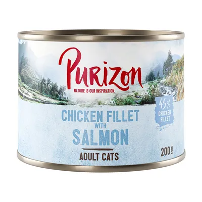 Pack d'essai Purizon sans céréales : Croquettes,  boîte et friandises pour chat - 400 g Adult Sterilised poulet, poisson + Friandises poulet, poisson + Boîte Adult 200 g