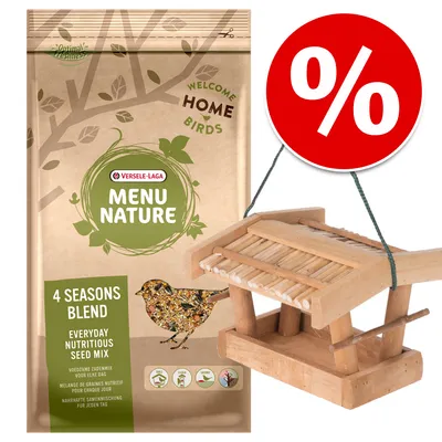 Set: Vogelhuis Kitzbühel + 4 kg Wildvogelvoer Versele Laga Menu Nature