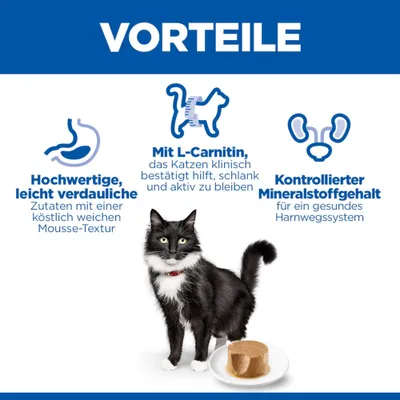 Hill's Science Plan Sterilised Cat Mature Adult 7+ Mousse mit Huhn - 12 x 85 g Hill's Science Plan Sterilised Cat Mature Adult 7+ Mousse mit Huhn - 12 x 85 g