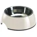 HUNTER melamine bowl white, with stainless steel inlet