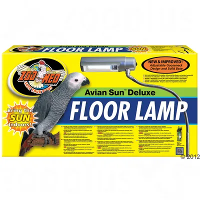 Zoo Med Avian Sun Deluxe Floor Lamp. Neue und verbesserte verstellbare Schwanenhals-Design und stabiler Lampensockel. Bringt Sonnenlicht ins Haus, geeignet für Vögel.