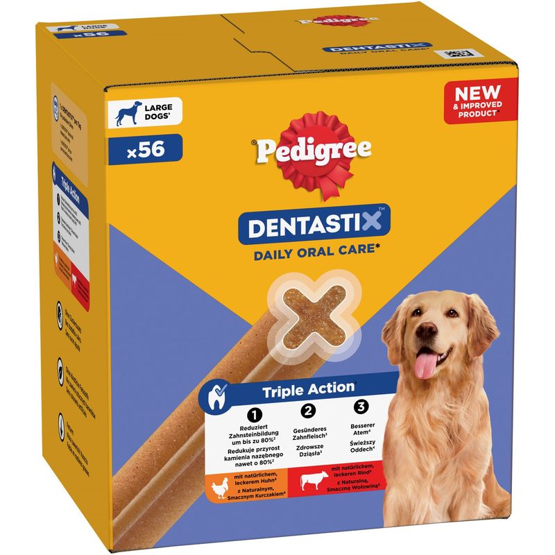 Pedigree Dentastix: každodenná starostlivosť o zuby pre veľkých psov (>25 kg)