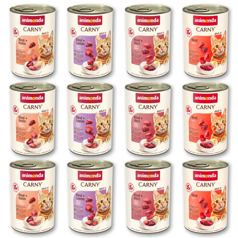 Lot 4 saveurs animonda Carny Adult 12 x 400 g