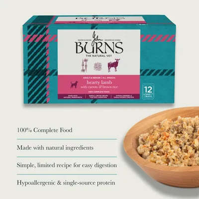 Burns Hearty Lamb, Vegetables & Brown Rice 12 x 150g - 12 x 150g Burns Hearty Lamb, Vegetables & Brown Rice 12 x 150g - 12 x 150g