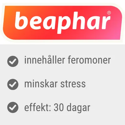 beaphar, innehåller feromoner, minskar stress, effekt: 30 dagar