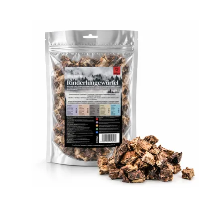 Sparpaket George & Bobs Hundesnacks 3 x 200 g - Rinderlungenwürfel