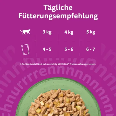 Whiskas 1+ Superfoods Gemischte Auswahl in Gelee 6 x 50 g - Hühnerleber & Thunfisch Whiskas 1+ Superfoods Gemischte Auswahl in Gelee 6 x 50 g - Hühnerleber & Thunfisch