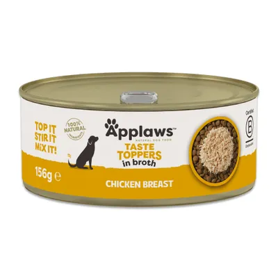 Applaws Taste Toppers Natural in bouillon 12 x 156 g - Kip Applaws Taste Toppers Natural in bouillon 12 x 156 g - Kip
