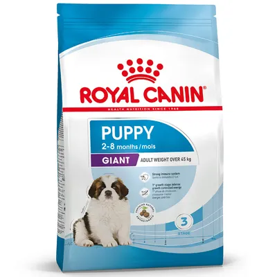 ROYAL CANIN Puppy Giant, 2–8 months, adult weight over 45 kg, contains natural antioxidants, strong immune defence, controlled energy intake. ROYAL CANIN Puppy Giant, 2–8 months, adult weight over 45 kg, contains natural antioxidants, strong immune defence, controlled energy intake.