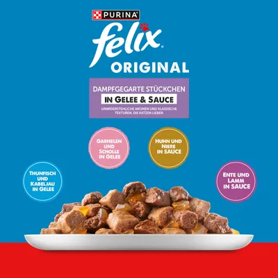 Jumbopack Felix Classic Pouches 120 x 85 g - Fleisch- & Fisch-Mixpaket (4 Sorten) Jumbopack Felix Classic Pouches 120 x 85 g - Fleisch- & Fisch-Mixpaket (4 Sorten)