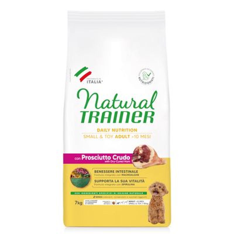 Natural Trainer Adult Small & Toy met rauwe Ham Hondenvoer