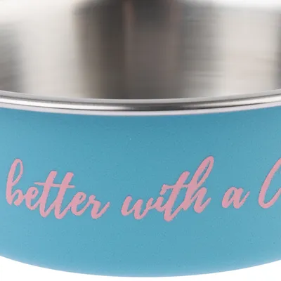 TIAKI zdjelica od nehrđajućeg čelika "Better With A Cat"