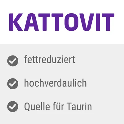 KATTOVIT, fettreduziert, hochverdaulich, Quelle für Taurin (texte en allemand)