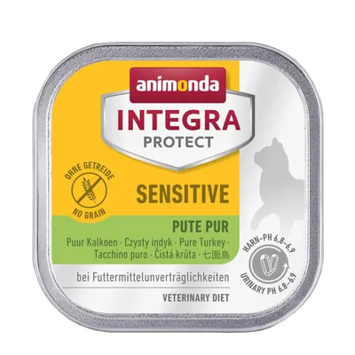 Animonda Integra Protect Sensitive γαλοπούλα pur, χωρίς δημητριακά, για διατροφικές δυσανεξίες, Veterinary Diet, pH ούρων 6,8-6,9.