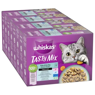 Výhodné multibalenie WHISKAS TASTY MIX kapsičky 96 x 85 g