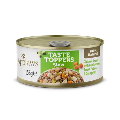 Taste Toppers Stew, 100% natural, chicken breast with lamb, carrot, sweet potato and courgette, 156g tin