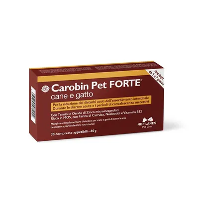 Carobin Pet Forte Nourriture diététique complémentaire pour chiens et chats