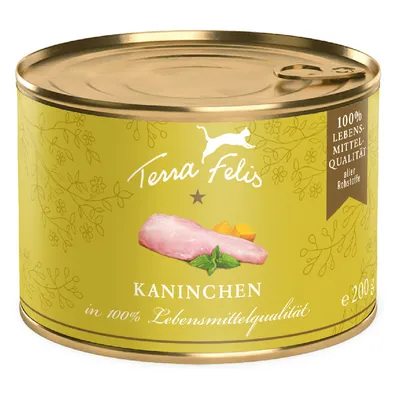Terra Felis nyúl 100% élelmiszer-minőségben, minden alapanyag. 200 g-os konzerv.