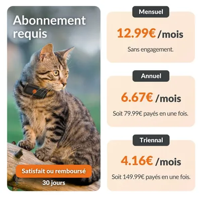 Weenect Tracker GPS XS pour animaux de compagnie pour chat Weenect Tracker GPS XS pour animaux de compagnie pour chat