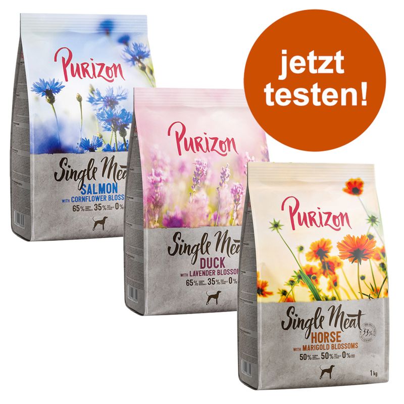 Purizon Single Meat Probierpaket 3 x 1 kg