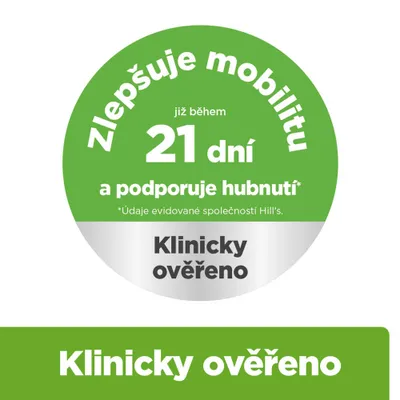 Zlepšuje mobilitu během 21 dnů a podporuje snížení hmotnosti. Klinicky ověřeno.