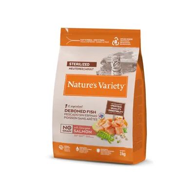 Nature's Variety No Grain Sterilized Adult salmão da Noruega
