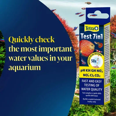 Tetra Test 7v1 pro akvária, rychlá kontrola pH, KH, GH, NO2, NO3, Cl2, CO2. Výsledky za 60 sekund, obsahuje 50 testů. Tetra Test 7v1 pro akvária, rychlá kontrola pH, KH, GH, NO2, NO3, Cl2, CO2. Výsledky za 60 sekund, obsahuje 50 testů.