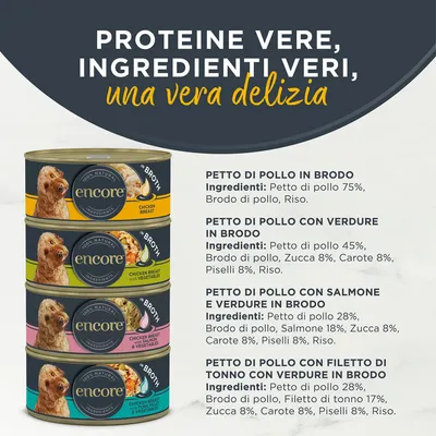 Encore in lattina Pacco misto in Brodo Alimento complementare cane