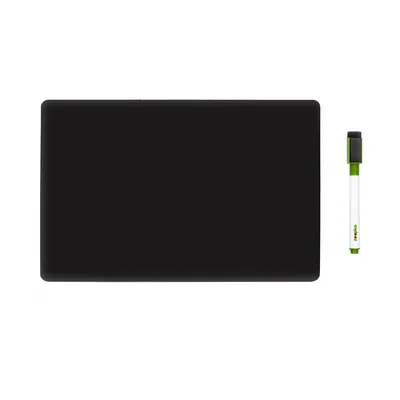 Black writing tablet with green and white pen, suitable for notes or drawings.