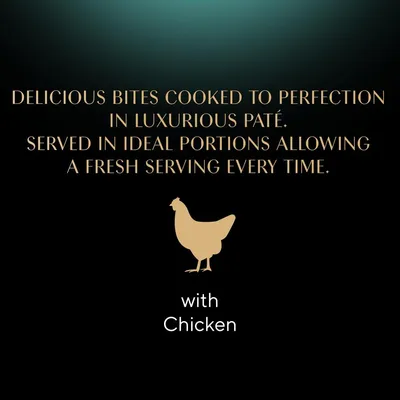 Delicious bites cooked in luxurious paté, served in ideal portions for a fresh serving every time. With chicken.