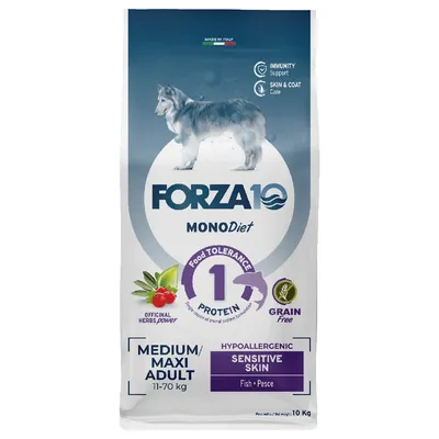 Forza 10 Mono Diet Medium & Large Sensitive Skin poisson pour chien