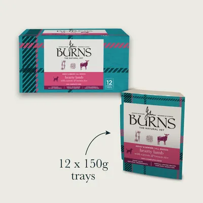 Burns Hearty Lamb, Vegetables & Brown Rice 12 x 150g - 12 x 150g Burns Hearty Lamb, Vegetables & Brown Rice 12 x 150g - 12 x 150g