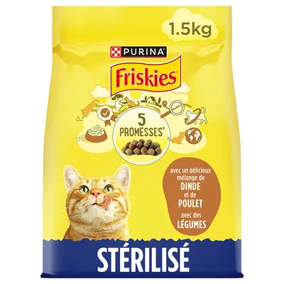 PURINA Friskies Sterilized с индейкой, курицей и овощами для кошек
