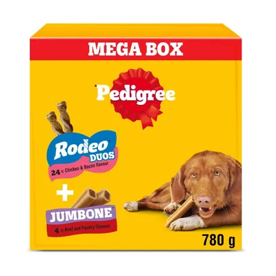 PEDIGREE® RODEO™ DUOS & JUMBONE™ Medium Dog Treats Multipack - 780g
