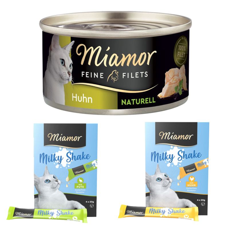 6 x 80 г Miamor Feine Filets Naturelle  + Milky Shake 8 x 20 г в подарок!
