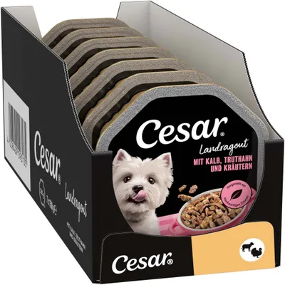 Cesar tálcás megapack 14 x 150 g - Vidéki ragu: borjú & pulyka