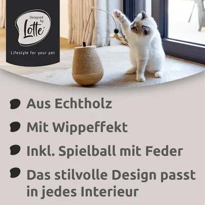 Jouet en bois Tumble Mae Designed by Lotte pour chat