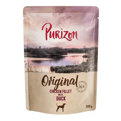 Purizon Original Chicken Fillet with Duck, 14% Hühnerfilet, 300g. Verpackung mit Landschaftsmotiv.