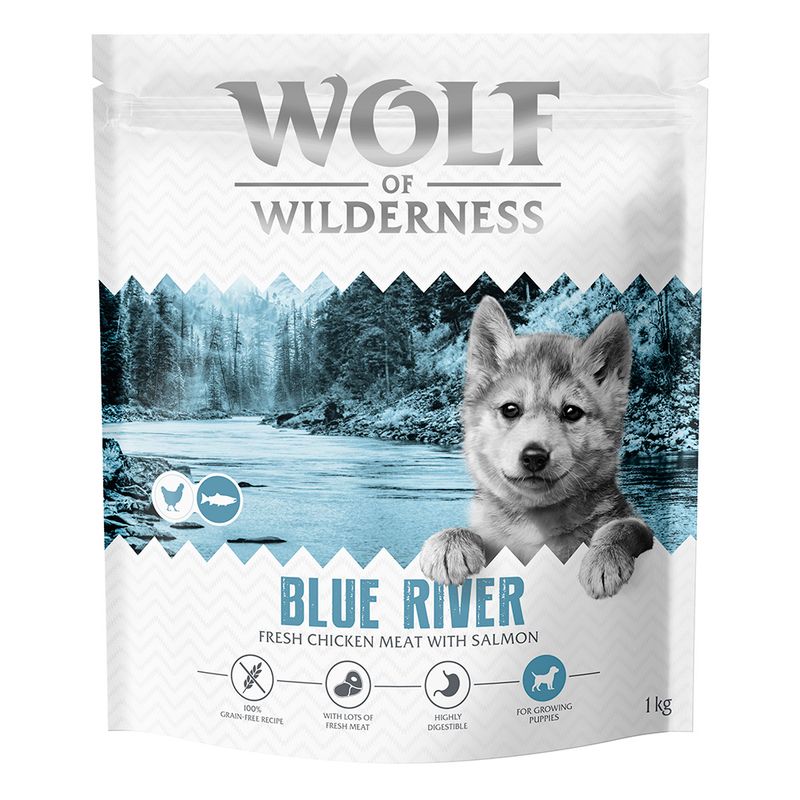 Wolf of Wilderness Junior Blue River със сьомга, без зърно