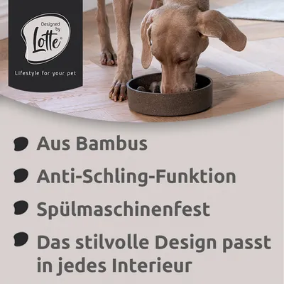 Designed by Lotte Antischling Hundenapf Bambus