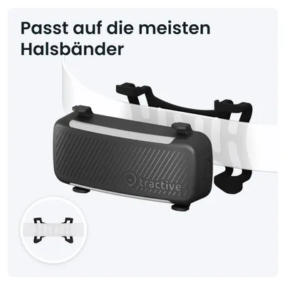 Tractive GPS-Gerät, passt auf die meisten Halsbänder.